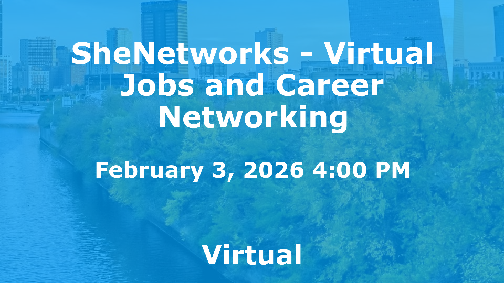 SheNetworks - Virtual Jobs and Career Networking event image